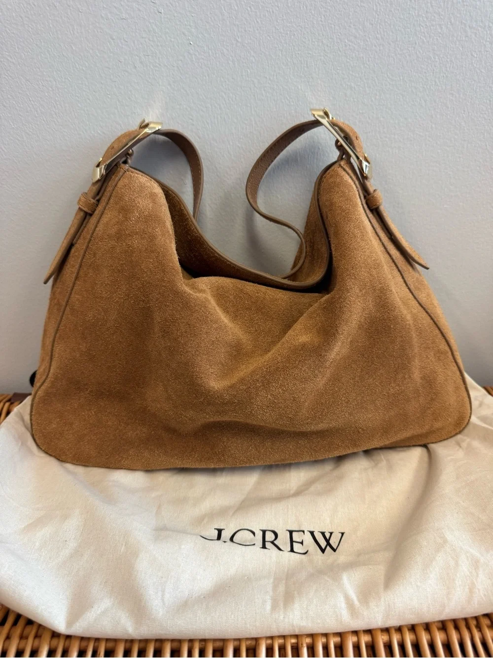 J. Crew Berkeley Shoulder Bag in Suede